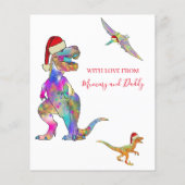 Dinosaur Kinder kerstfoto (Achterkant)