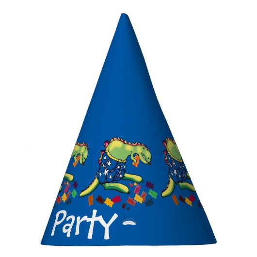 Dinosaur kinder pajama feesthoedjes (Rechts)