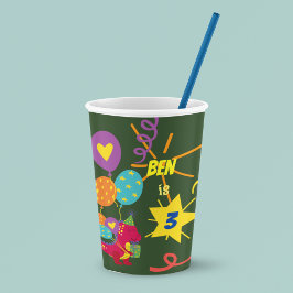 Dinosaur kinder partijtafelgerei papieren bekers