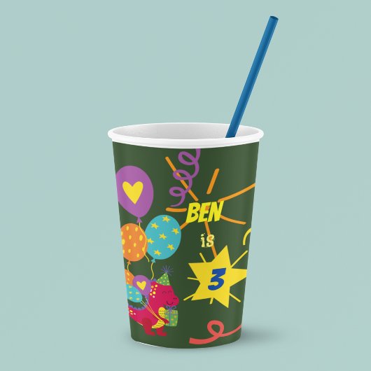 Dinosaur kinder partijtafelgerei papieren bekers