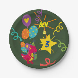 Dinosaur kinder partijtafelgerei papieren bordje