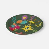 Dinosaur kinder partijtafelgerei papieren bordje (Gekanteld)