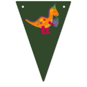 Dinosaur kinder partijtafelgerei vlaggetjes (Eerste vlag)