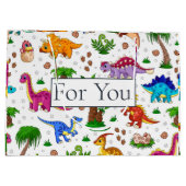 Dinosaur Kinder patroon voor u grote cadeau Groot Cadeauzakje (Achterkant)