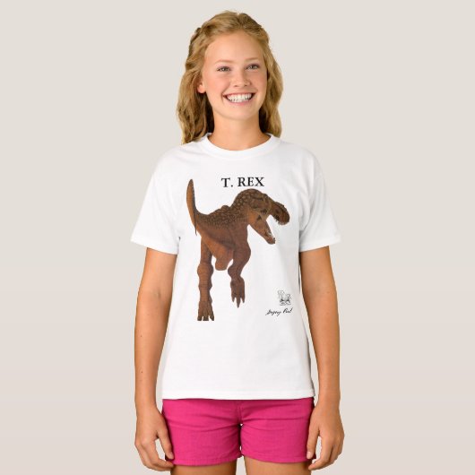 Dinosaur Kinder Shirt Tyrannosaurus rex Greg Paul (Voorkant volledig)