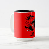 Dinosaur kinderen tweekleurige koffiemok (Voorkant links)