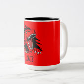 Dinosaur kinderen tweekleurige koffiemok (Voorkant rechts)
