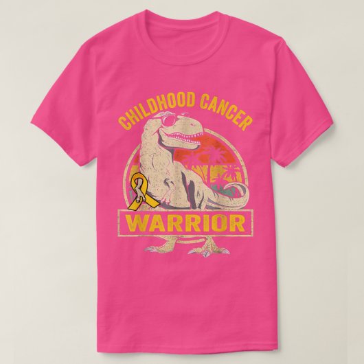 Dinosaur kinderkanker in september t-shirt (Design voorkant)