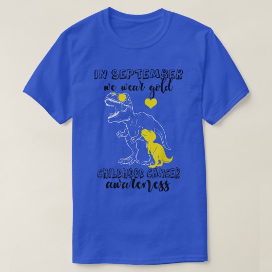 Dinosaur kinderkanker in september W T-shirt (Design voorkant)