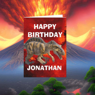 Dinosaur Kinderverjaardagskaart Kaart