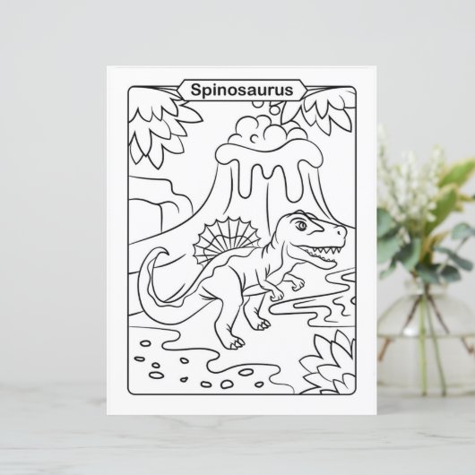 Dinosaur-kleurpagina - Spinosaurus (Staand voorkant)