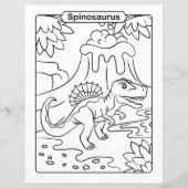 Dinosaur-kleurpagina - Spinosaurus (Voorkant)