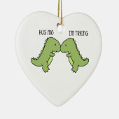 Dinosaur knuffelt me keramisch ornament (Rechts)