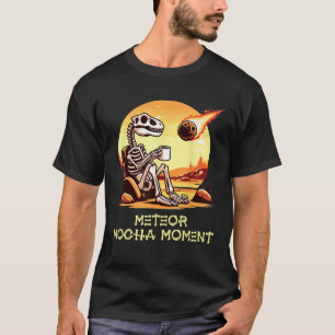 Dinosaur Koffie Meteor Mocha Moment Funny Extincti T-shirt