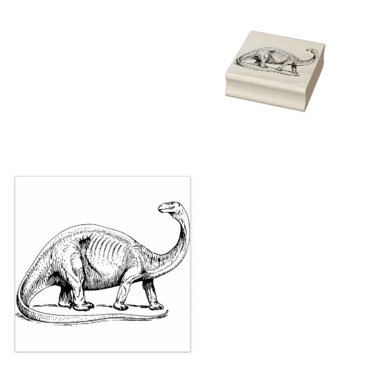 dinosaur - kunstzegel rubberstempel (Gestempeld)