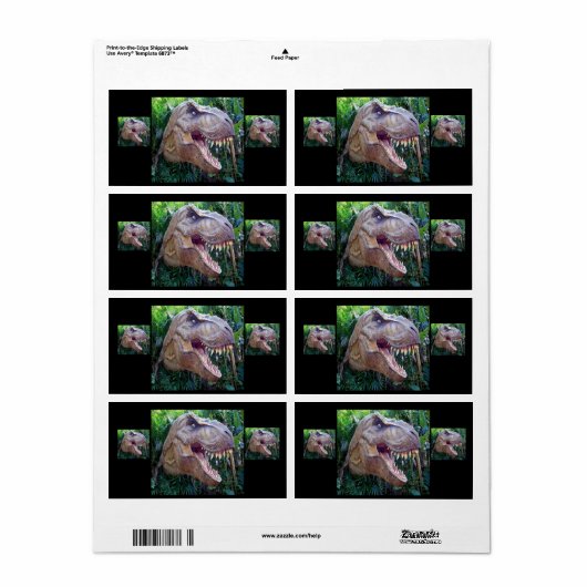 Dinosaur-labels voor kinderen etiket (Full Sheet)