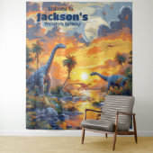 Dinosaur Land Prehistorische Verjaardag Hanging Wandkleed (In situ)