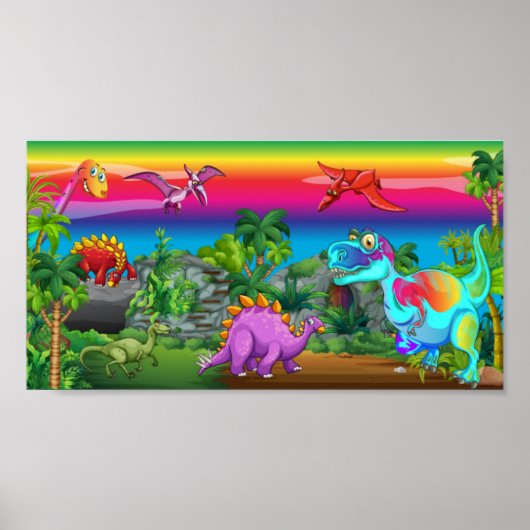 Dinosaur Land Print, Value Poster Paper (Matte) (Voorkant)