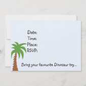 Dinosaur Land Verjaardagsfeest Uitnodiging (Achterkant)