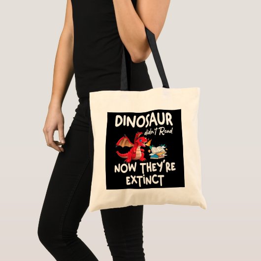 Dinosaur las nu niet meer dat ze gek zijn tote bag (Voorkant (product))