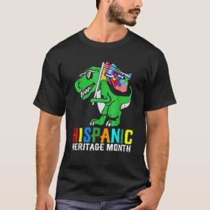 Dinosaur Latijns-landen vlaggen het Latijns-Amerik T-shirt