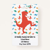 Dinosaur-leraar professor Badge (Achterkant)