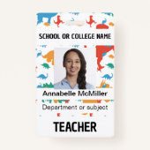 Dinosaur-lerarenprofessor Badge (Achterkant)