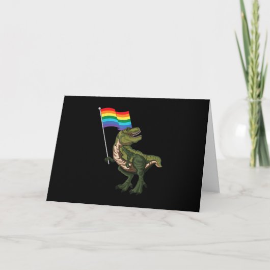 Dinosaur LGBT Gay Lesbian Transgender Nonbinary Kaart (Voorkant)