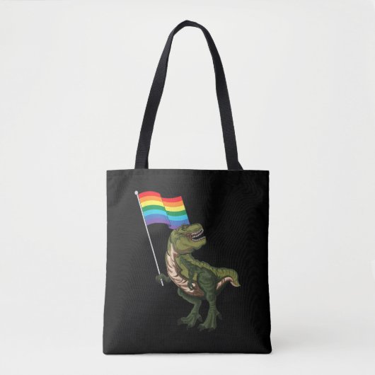 Dinosaur LGBT Gay Lesbian Transgender Nonbinary Tote Bag (Voorkant)