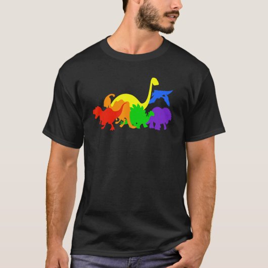 Dinosaur LGBT Rex Dino Gay Pride Lesbian Transgend T-shirt (Voorkant)
