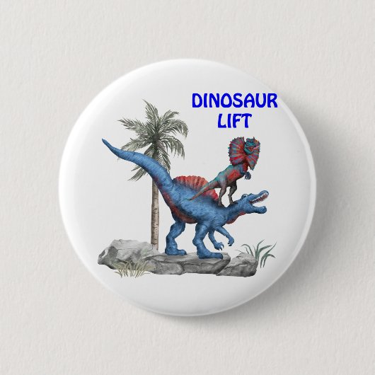 Dinosaur Lift Ronde Button 5,7 Cm (Voorkant)