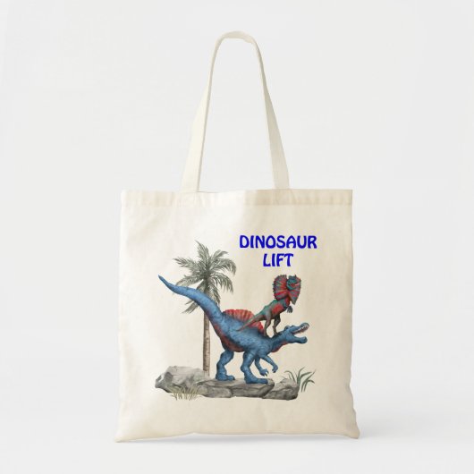 Dinosaur Lift Tote Bag (Voorkant)