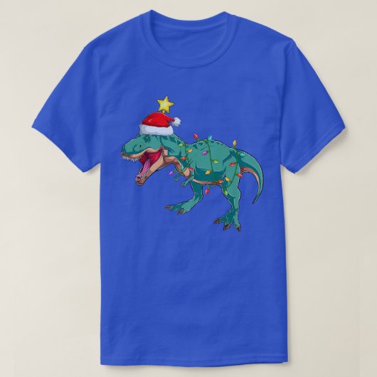 Dinosaur Lighting Xmas - boom die Dinosaur Chri aa T-shirt (Design voorkant)