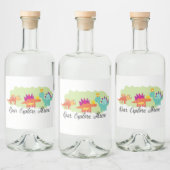 Dinosaur Likeurfles Etiket (Flessen)