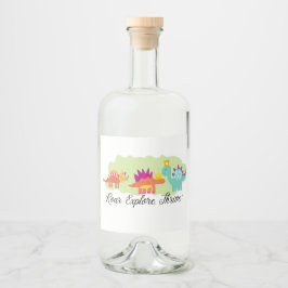 Dinosaur Likeurfles Etiket