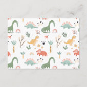 Dinosaur Little Dino in de manier waarop Baby Book Informatiekaartje (Achterkant)