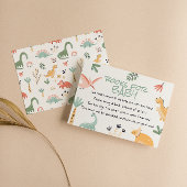 Dinosaur Little Dino in de manier waarop Baby Book Informatiekaartje