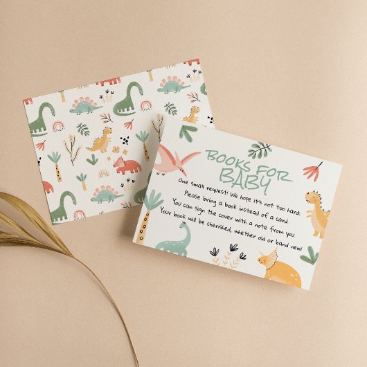 Dinosaur Little Dino in de manier waarop Baby Book Informatiekaartje