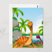 Dinosaur living in the jungle briefkaart (Voorkant / Achterkant)