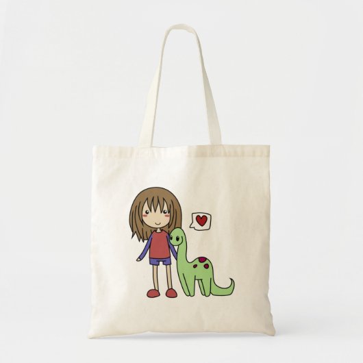Dinosaur Love Bag Tote Bag (Voorkant)