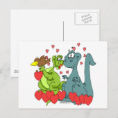 Dinosaur Love Briefkaart (Voorkant / Achterkant)