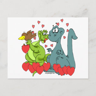 Dinosaur Love Briefkaart
