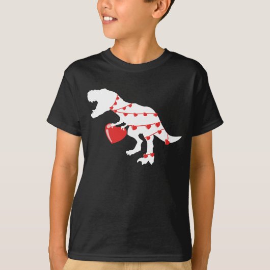 Dinosaur Love Heart Happy Valentine's Day I Steal T-shirt (Voorkant)