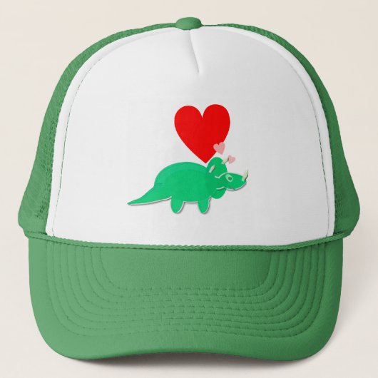 Dinosaur Love Heart Triceratops Pet (Voorkant)