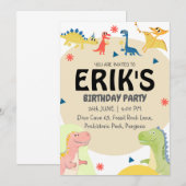 Dinosaur Lover 6e verjaardagsfeestje Kaart (Voorkant / Achterkant)