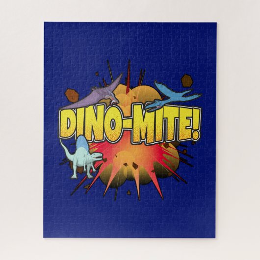 Dinosaur Lover Dynamite Dino-mite Pun Legpuzzel (Verticaal)