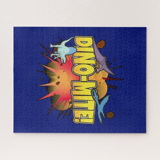 Dinosaur Lover Dynamite Dino-mite Pun Legpuzzel (Horizontaal)