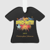 Dinosaur Lover Dynamite Dino-mite Pun Ornament (achterkant)