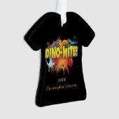 Dinosaur Lover Dynamite Dino-mite Pun Ornament (voorkant)