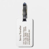 Dinosaur Lover Gift Keep Calm Triceratops Custom Bagagelabel (Achterkant verticaal)